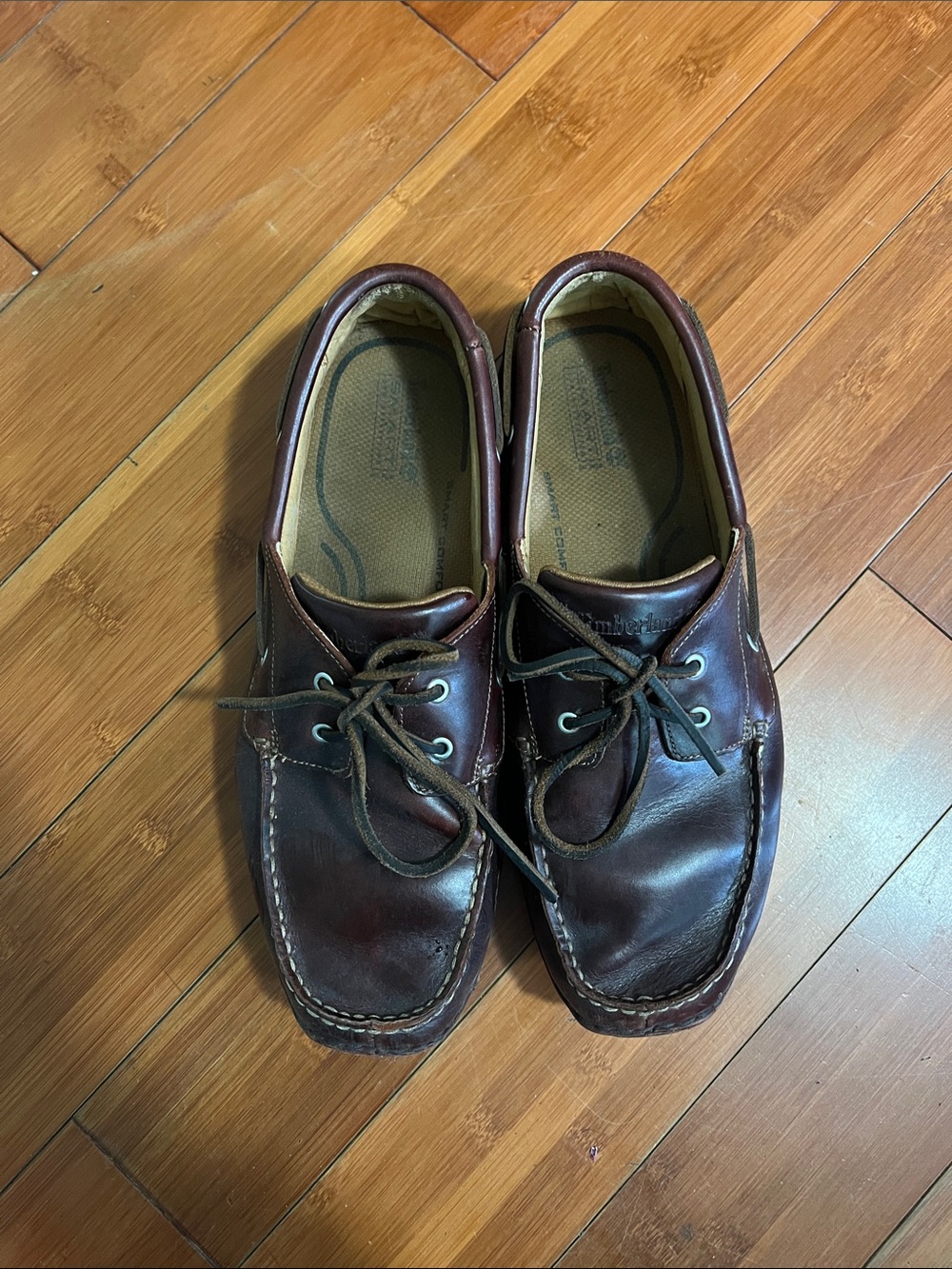 Men’s Timberland Brown Leather Boat Shoes 12